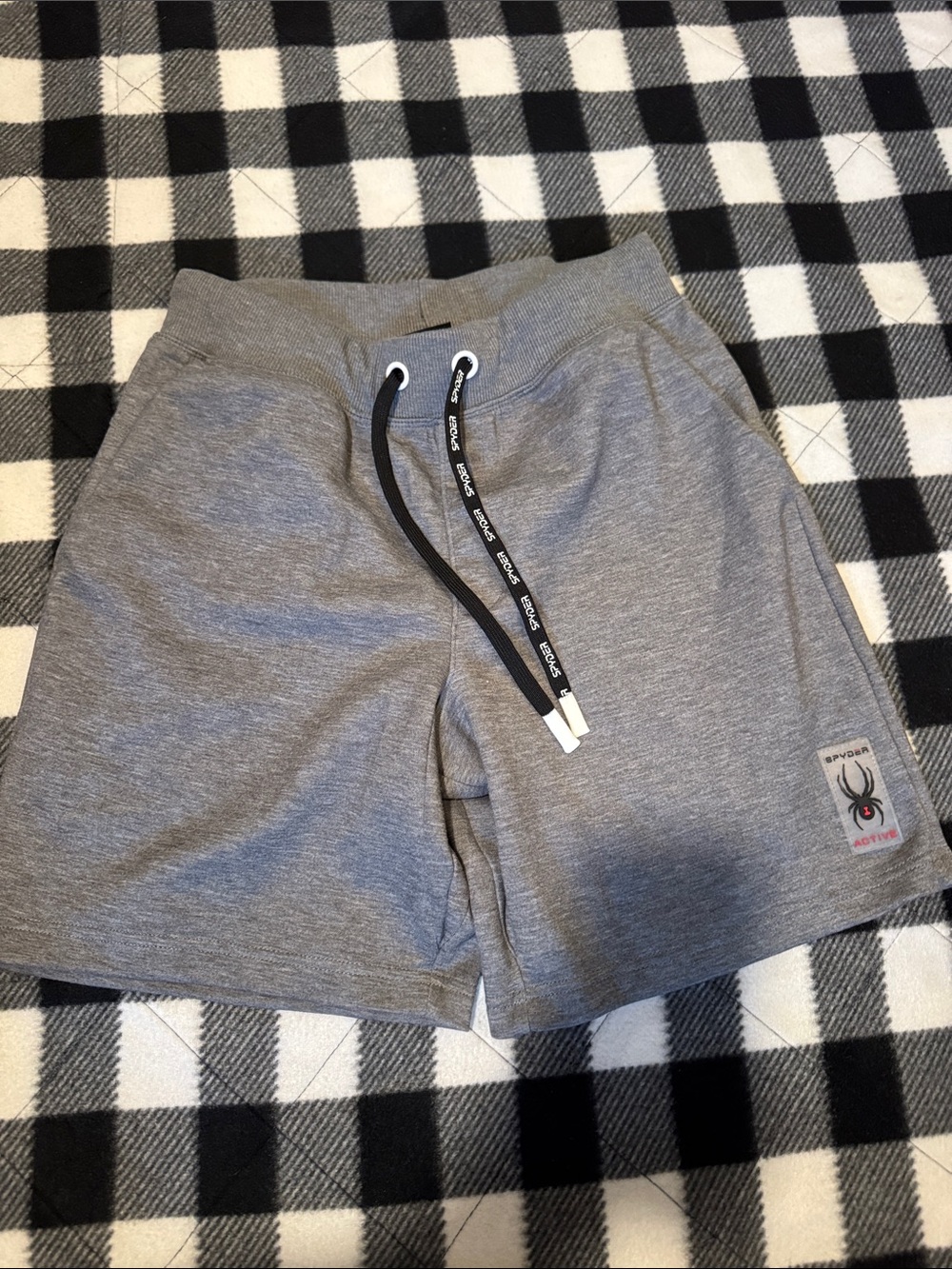 Spyder Men's Light Gray Athletic Drawstring Shorts